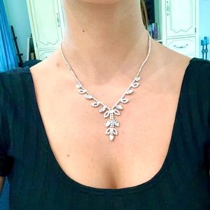 White hanging necklace